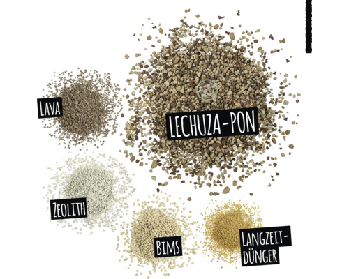 LECHUZA-PON pestovateľský substrát s lávou, zeolitom, pemzou a dlhodobým hnojivom