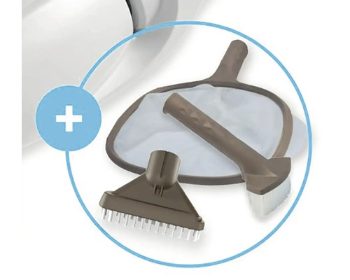 Súprava na čistenie bazéna so sieťkou, kefou a vysávačom