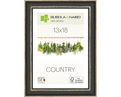Fotorámik s nápisom Country, 13 krát 18 a logom Bubola & Naibo.