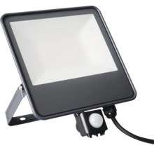 LED reflektor Kanlux IQ-LED FL-50W NW SE IP44 50W 6000lm 4000K čierny so senzorom pohybu