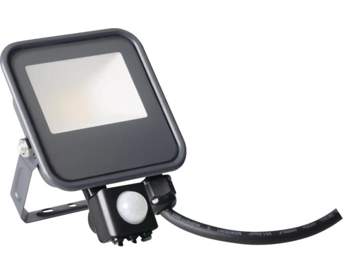 LED reflektor Kanlux IQ-LED FL-10W NW SE IP44 10W 1200lm 4000K čierny so senzorom pohybu