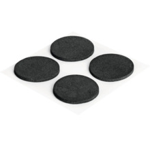 Štyri okrúhle klzáky na nábytok na ochranu podláh