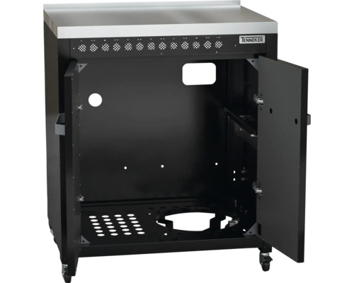 Grilovacia skrinka s dverami a kolieskami