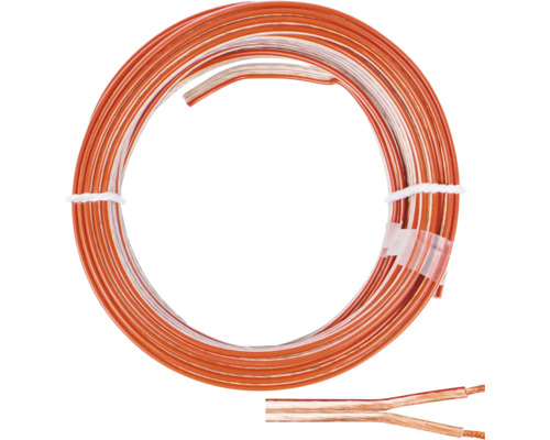Audio kábel V03VH-H (CYH) 2x1,5mm² transparentný 10 m Reproduktorový kábel zvinutý