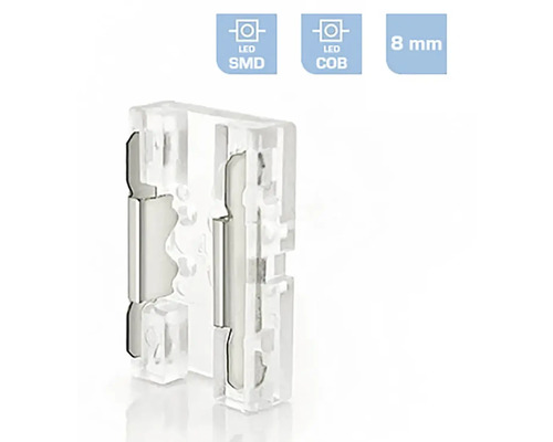 Upevňovací klip pre LED pásiky, šírka 8 mm