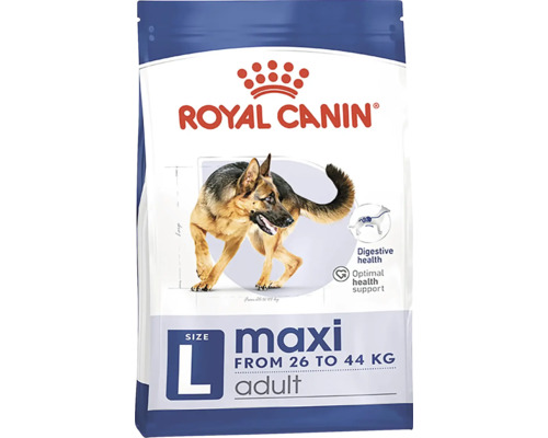 Granule pre psov Royal Canin Maxi Adult 15 kg Royal Canin Maxi Adult suché krmivo pre psov s hmotnosťou 26 až 44 kilogramov