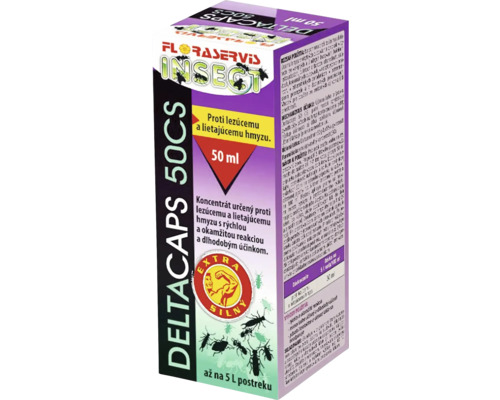 Prípravok na ničenie hmyzu DELTACAPS 50CS Floraservis INSECT 50 ml Deltacaps insekticíd na ničenie škodcov