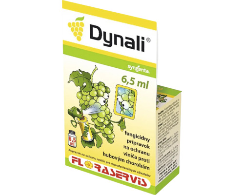 Postrek na vinič fungicíd Dynali Floraservis 6,5 ml Balenie prípravku na ochranu rastlín Dynali s objemom 6,5 mililitra na ochranu viniča