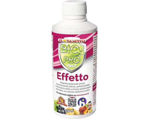 Postrek na zeleninu a ovocie EFFETTO Floraservis 250 ml Tekutá výživa pre rastliny v plastovej fľaši