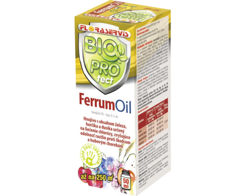 Hnojivo proti chorobám FerrumOil Floraservis BIO PROtect 50 ml Hnojivo FerrumOil na liečbu chlorózy a zvýšenie odolnosti proti škodcom