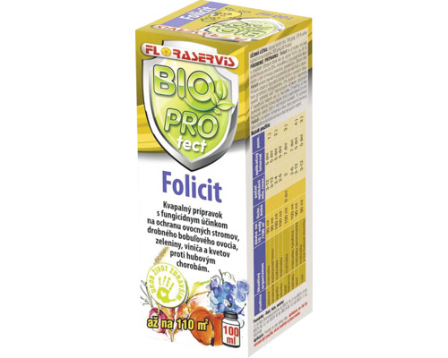 Prírodný prípravok proti plesniam rastlín Folicit BIO PROtect Floraservis 100 ml Bio Protect Folicit prípravok na ochranu rastlín na ochranu ovocných stromov, bobúľ, zeleniny, viniča a kvetov proti hubovým chorobám