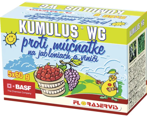 Postrek proti múčnatke fungicíd KUMULUS WG Floraservis 60 g Balenie prípravku na ochranu rastlín KUMULUS WG s 5 vreckami po 60 gramov