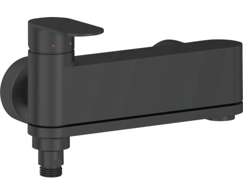 Čierna kúpeľňová batéria na montáž na stenu