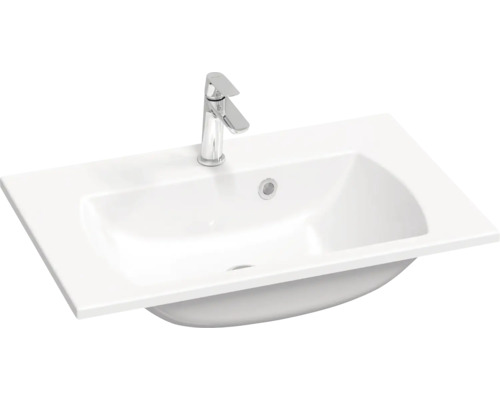 Umývadlo na skrinku RAVAK Classic II liaty mramor biela 700 x 155 XJX01170001 Umývadlo s vodovodnou batériou do kúpeľne