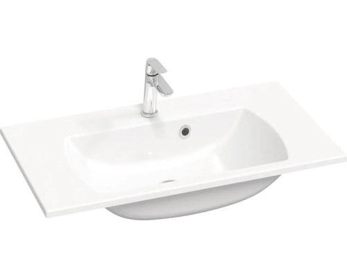Umývadlo na skrinku RAVAK Classic II liaty mramor biela 800 x 155 XJX01180001 Keramické umývadlo s vodovodnou batériou do kúpeľne