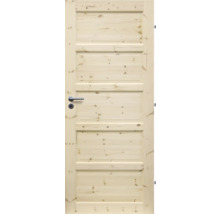 Drevené dvere so štyrmi výplňami a kľučkou