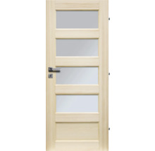 Drevené dvere so štyrmi sklenenými výplňami a kľučkou