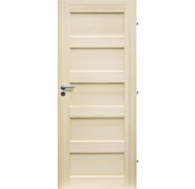 Drevené dvere s piatimi panelmi a kľučkou