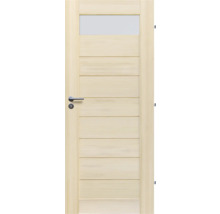 Drevené dvere so sklenenou vložkou a vodorovnými ozdobnými lištami