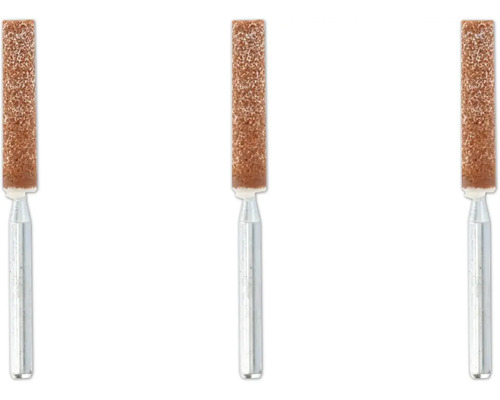 Tri brúsne hroty s valcovým tvarom a kovovou stopkou