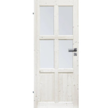 Drevené dvere so sklenenými výplňami a kľučkou