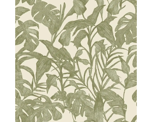 Vliesová tapeta Green&Co BOGOTA khaki 0,53x10,05 m Tapeta s rastlinným vzorom