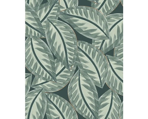 Vliesová tapeta Green&Co Caracas zelená 0,53x10,05 m Tapeta s motívom listov