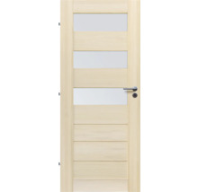 Drevené dvere so sklenenými výplňami a kľučkou