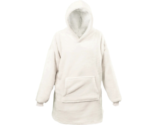 Mikinová deka biela Oversized Hoodie 70x50x87 cm taupe