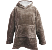 Mikinová deka hnedá Hoodie Mies 70x50x87 cm taupe