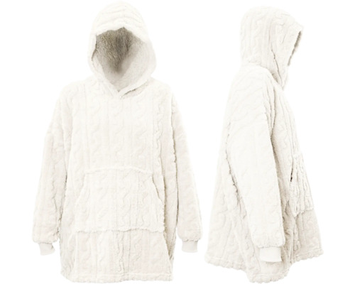 Mikinová deka biela Hoodie Pleun 78x120 cm dove white