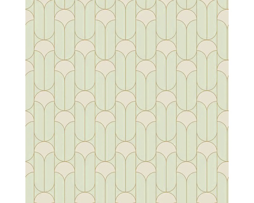 Vliesová tapeta Green&Co PARIS zelená 0,53x10,05 m Tapeta s geometrickým dizajnom tulipánov