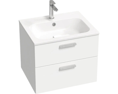 Kúpeľňová skrinka pod umývadlo RAVAK Chrome II biela vysokolesklá 600 x 500 x 490 mm X000001772