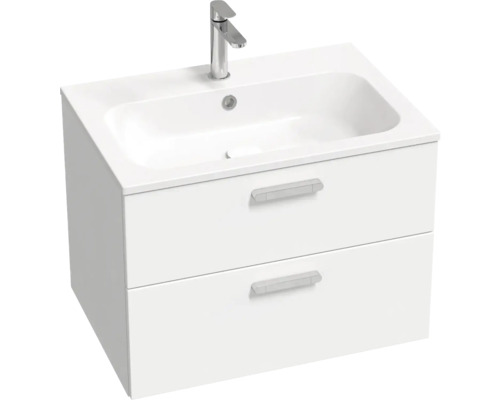 Kúpeľňová skrinka pod umývadlo RAVAK Chrome II biela vysokolesklá 700 x 500 x 490 mm X000001773