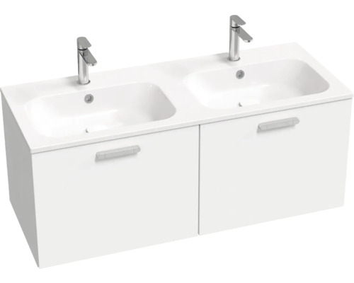 Kúpeľňová skrinka pod umývadlo RAVAK Chrome II biela vysokolesklá 1200 x 470 x 490 mm X000001775