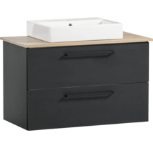 Skrinka pod umývadlo s umývadlom na dosku a dvoma zásuvkami do kúpeľne