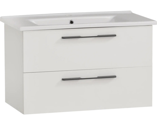 Skrinka pod umývadlo s dvoma zásuvkami a integrovaným umývadlom