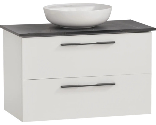 Skrinka pod umývadlo s dvoma zásuvkami a umývadlom na dosku