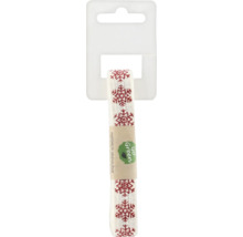 Dekoračná stuha so vzorom snehových vločiek