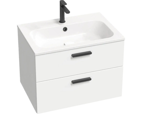 Kúpeľňová skrinka pod umývadlo RAVAK Chrome II biela vysokolesklá 600 x 500 x 490 mm X000001744