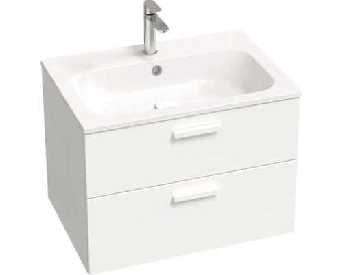 Kúpeľňová skrinka s umývadlom RAVAK Chrome II biela vysokolesklá 700 x 500 x 490 mm X000001777