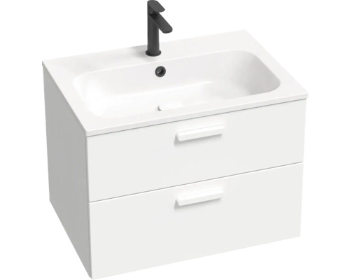 Skrinka pod umývadlo s dvomi zásuvkami a vodovodnou batériou