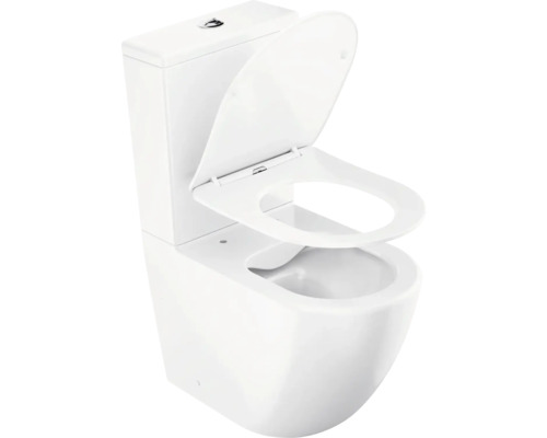 Stojace WC s otvoreným záchodovým sedadlom