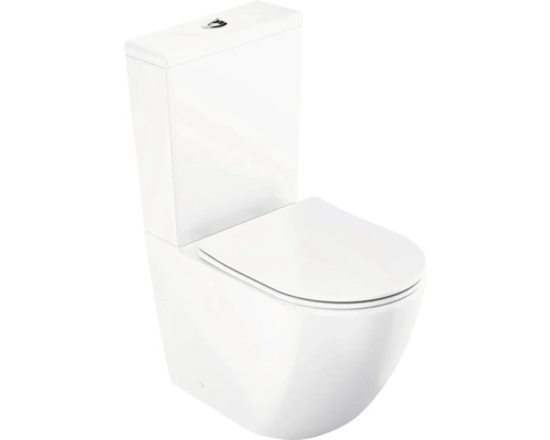 WC kombi set RAVAK Optima bez splachovacieho kruhu biela vr. WC dosky X01870