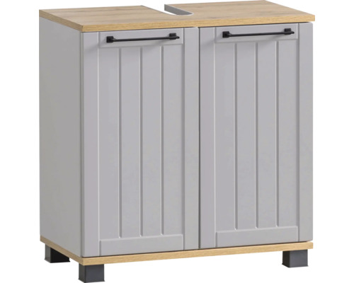 Skrinka pod umývadlo s dvomi dvierkami a obdĺžnikovými úchytkami