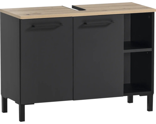 Skrinka pod umývadlo s dvomi dvierkami, úložnou policou a nožičkami