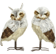 Dve dekoratívne sovie figúrky pre vnútorné použitie