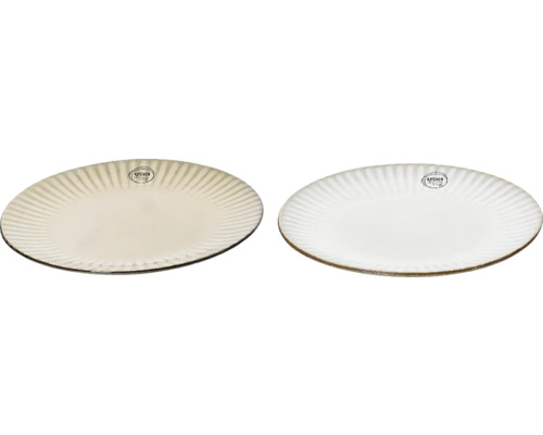 Tanier Dva papierové taniere s ryhovaným povrchom a potlačou