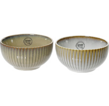 Dve keramické misky s ryhovaným vonkajškom