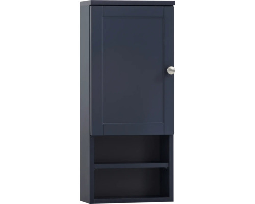 Kúpeľňová skrinka s dvierkami a dvoma otvorenými policami